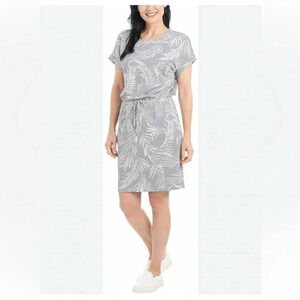 Hilary Radley | Grey & White Palm Dress | Sz XL